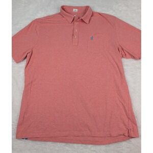 Johnnie-O‎ Shirt Men's XXL Pink Hanging Out Polo Short Sleeve Pocket Pullover